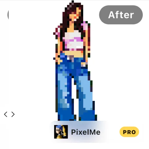 The app's result at Coarse: bigger pixels, the face is mostly lost