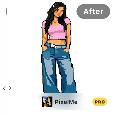 The app's result at Fine: the face and clothes are readable